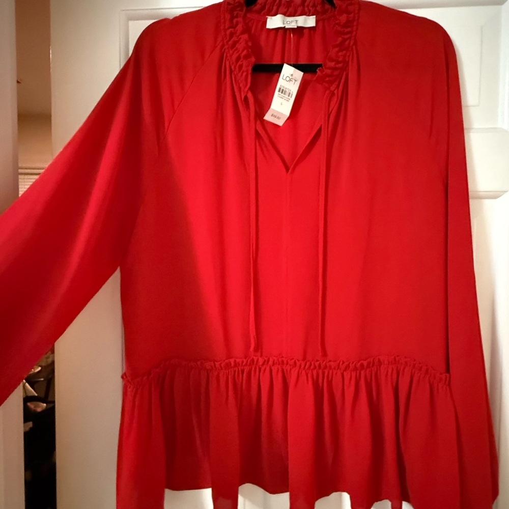 LOFT Vibrant Red Women's Blouse